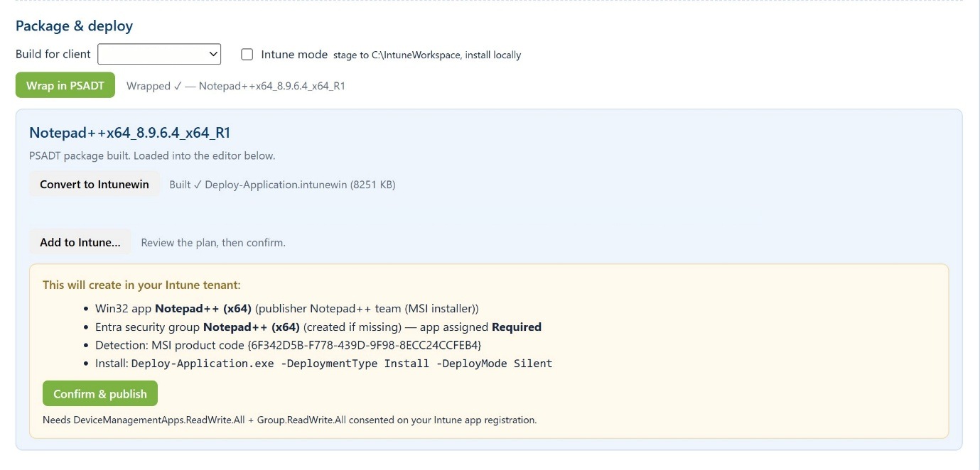 Deploy straight to Intune and SCCM
