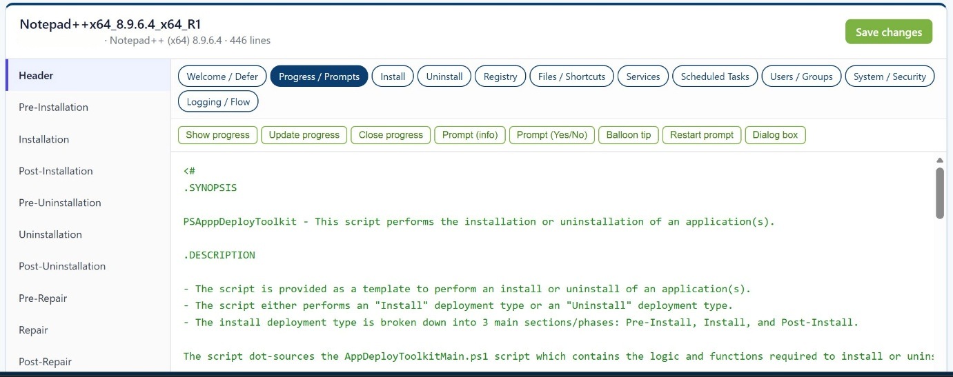 PSADT editor - package to your standards